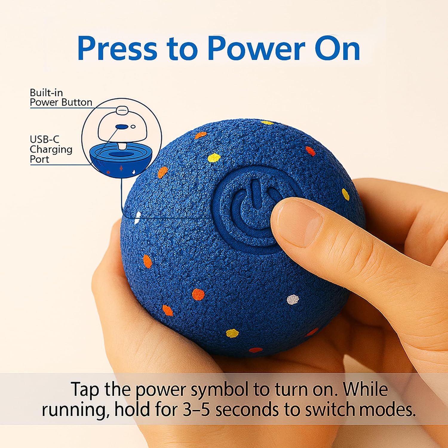 Upgraded Smart Interactive Dog Toy, Durable E-TPU Material, Built-in Anti-mistouch Switch, for Large, Medium, and Small Dogs – Dog Toys to Keep Them Busy Indoors & Outdoors